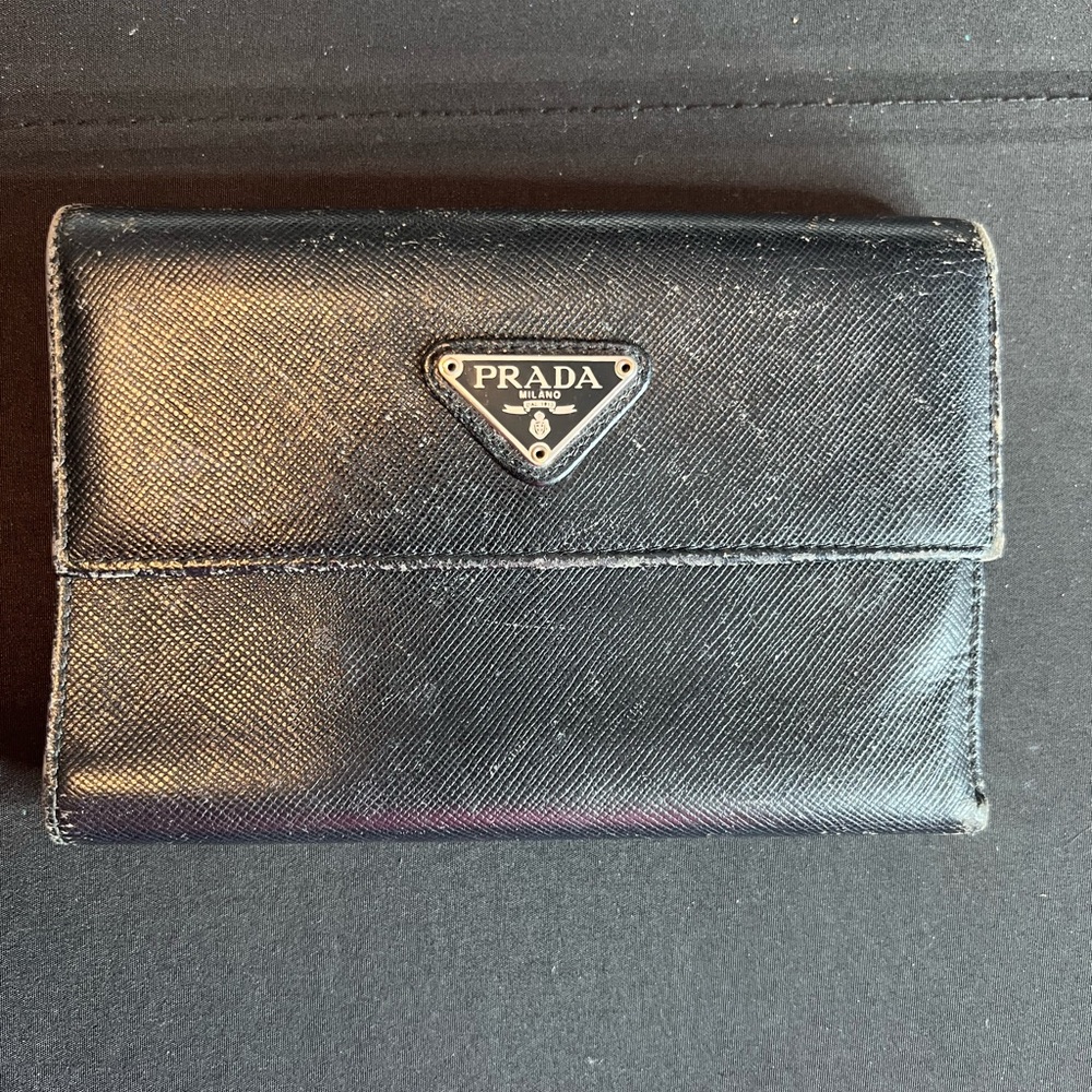Prada Black Wallet - Picture 1 of 6
